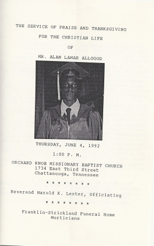 Alan Lamar Allgood 
1960 - 1992